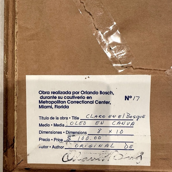 VNT🖼️Orlando Bosch, Titled: “Claro en el Bosque” No 17 - Picture 4 of 9